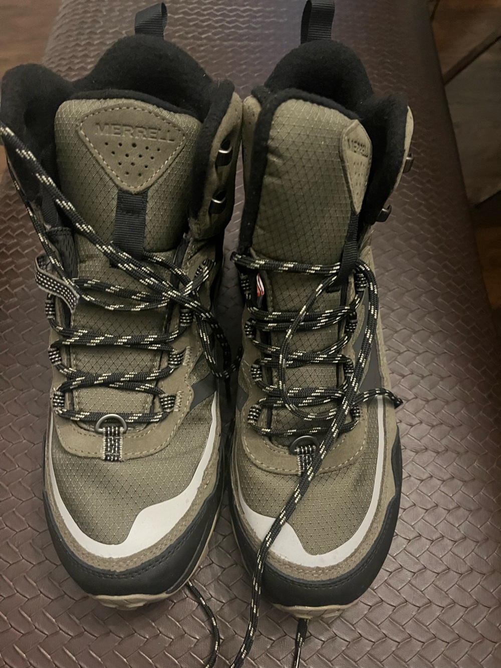 Merrell Men's Olive and Black Trail Hiking Boots New w/ defect (Pic 5) Size 10.5